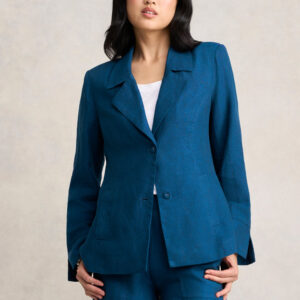 French Linen Jacket - Navy Delave