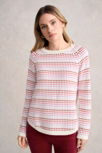 Organic Cotton Jumper - Red Multi Dot